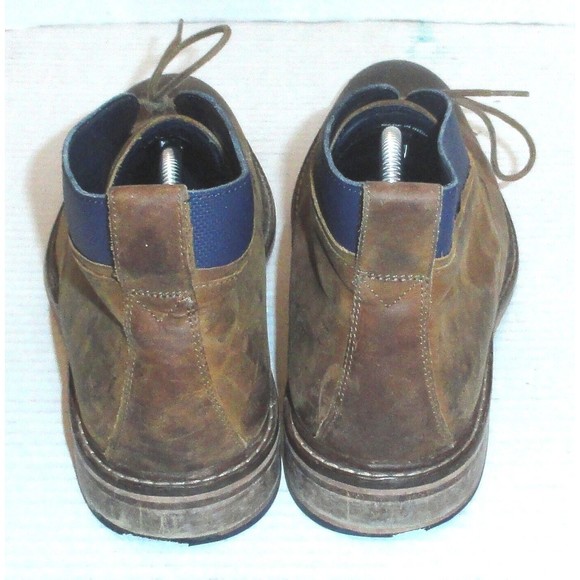 Cole Haan Colton Men's Leather Chukka Blue Band Lace Up Boots Size: 10 M READ - Picture 4 of 10